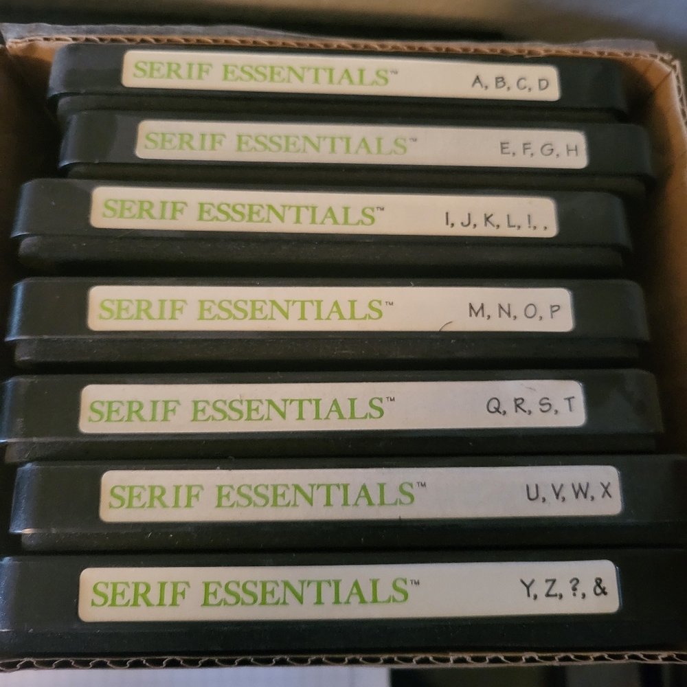 Sizzix Bigz /Stampin' up! Serif Essentials dies